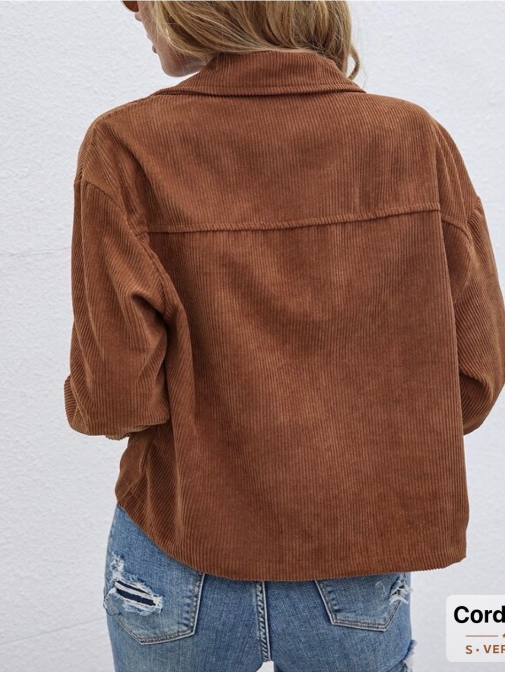 Corduroy Button-Up Jacket in brown - Picture 5 of 5